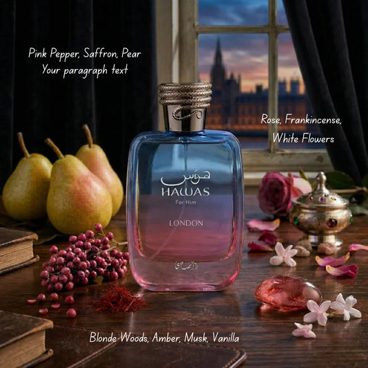Hawas London Eau De Parfum Spray 100ml (3.38 oz) By Rasasi