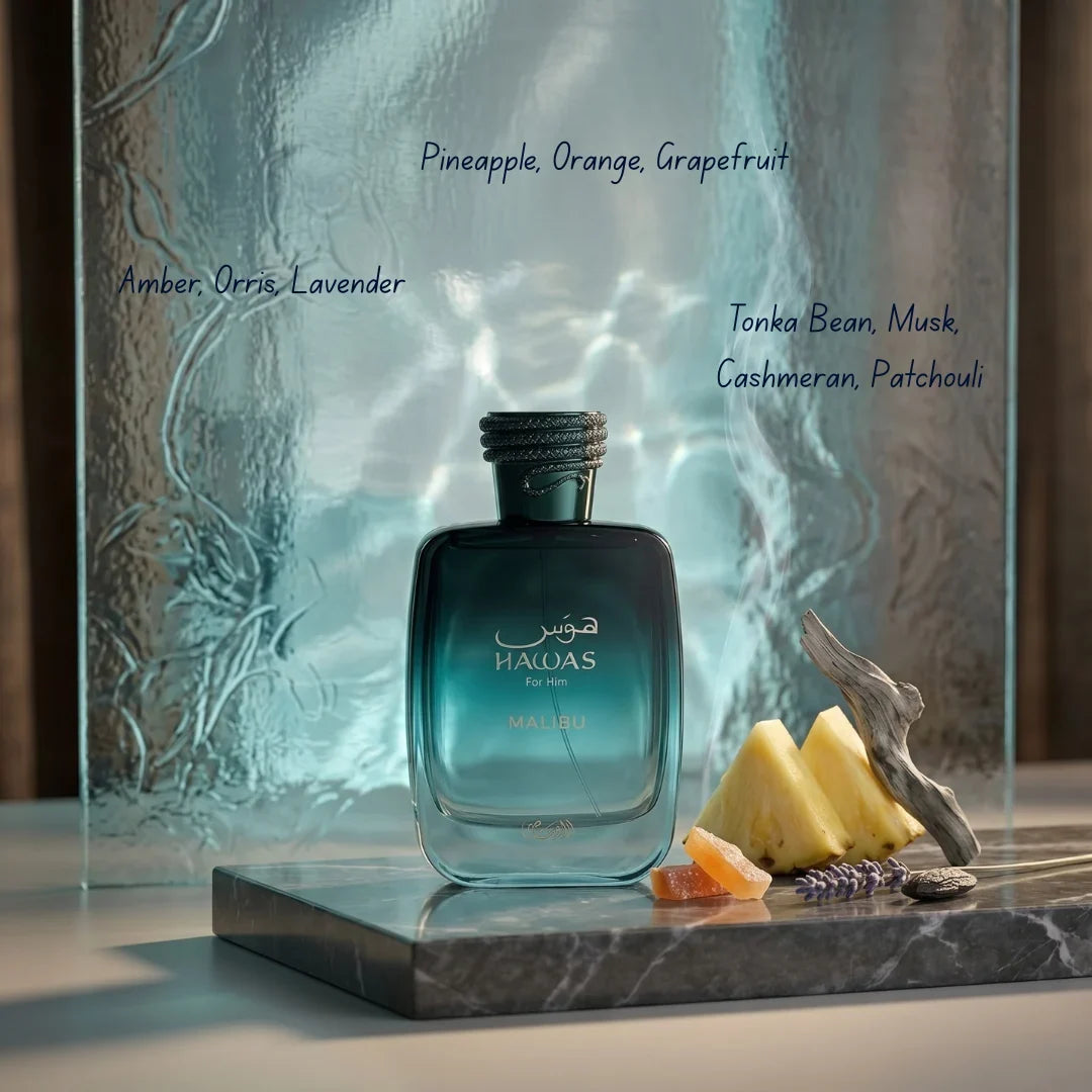 Hawas Malibu Eau de Parfum Spray 100ml (3.4 oz) By Rasasi