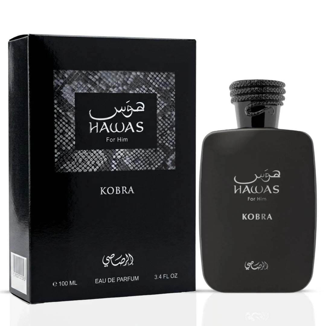Hawas Kobra Eau de Parfum Spray 100ml (3.4 oz) by Rasasi