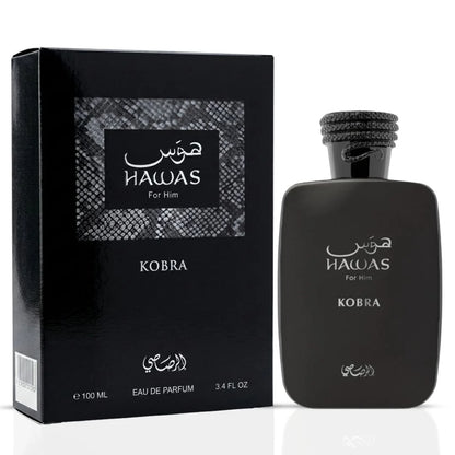 Hawas Kobra Eau de Parfum Spray 100ml (3.4 oz) by Rasasi