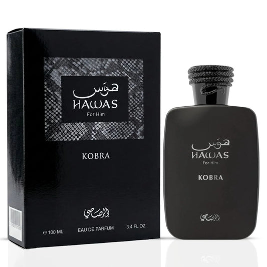 Hawas Kobra Eau de Parfum Spray 100ml (3.4 oz) by Rasasi