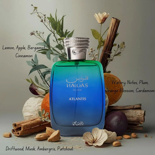 Hawas Atlantis Eau de Parfum Spray 100ml (3.4 oz) by Rasasi